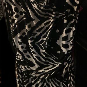 Stylish Black and White Zebra Print Dress